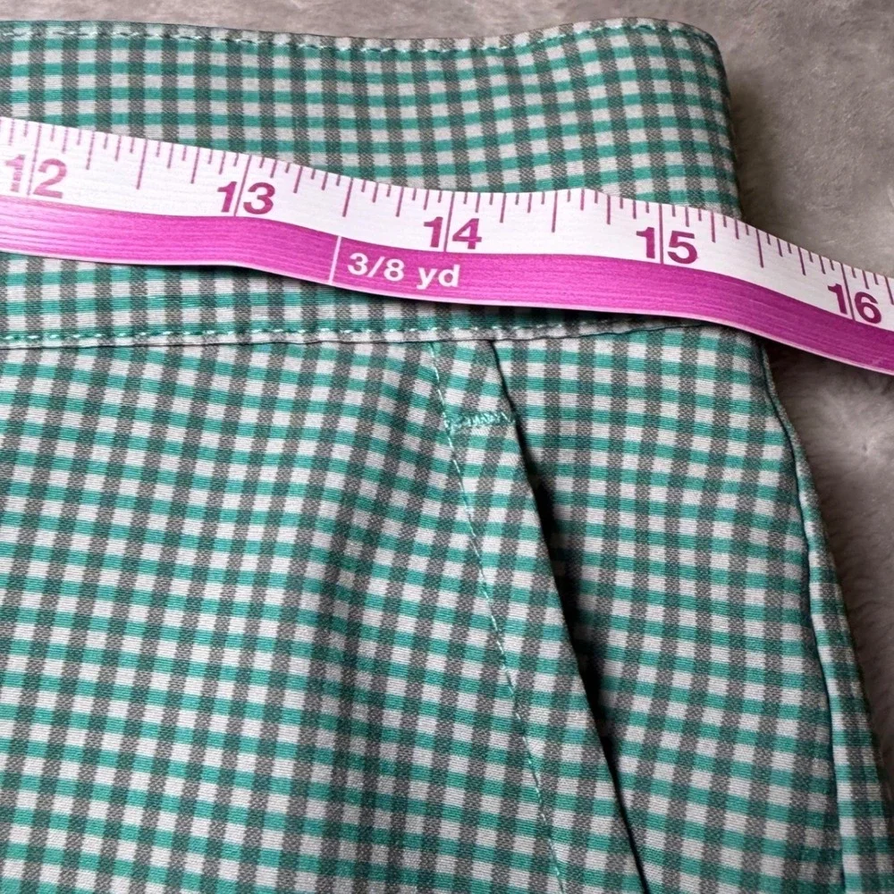 Adidas Mens Size 30 Ultimate 365 Golf Shorts Green White Gingham Check Preppy